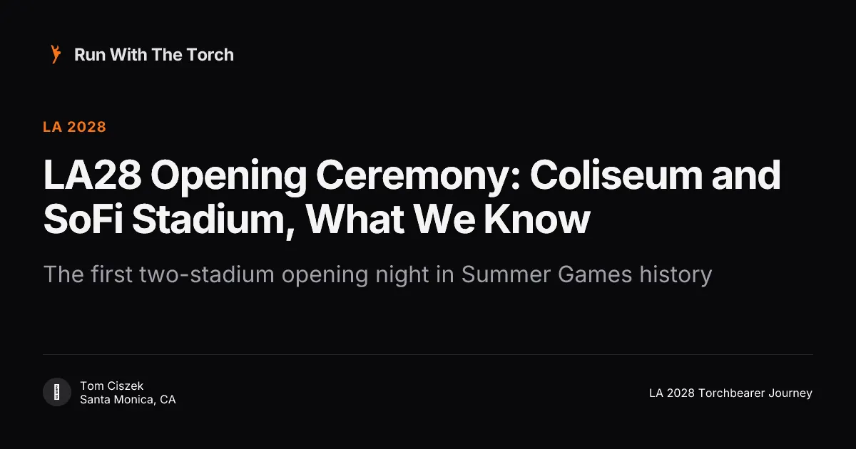 LA28 Opening Ceremony: Coliseum and SoFi Stadium, What We Know