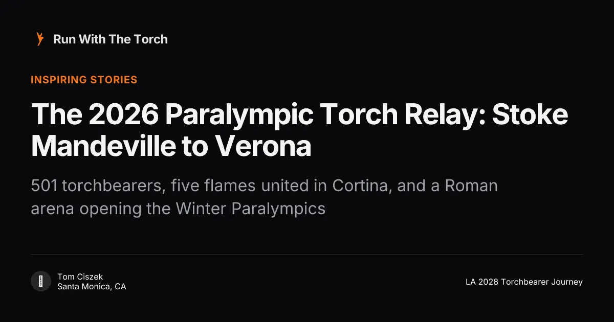 The 2026 Paralympic Torch Relay: Stoke Mandeville to Verona